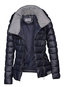 Short Slim Elegant Color Block Cotton Blends Jacket (Style V201700)
