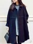 Shawl Collar Long Elegant Plain Pockets Coat (Style V201707)