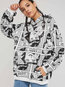 Long Loose Fashion Cotton Pattern Hoodie (Style V201730)
