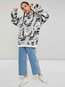 Long Loose Fashion Cotton Pattern Hoodie (Style V201730)
