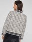 V-neck Short Elegant Snowflake Polyester Jacket (Style V201738)