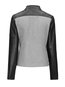 Stand Collar Short Slim Color Block Asymmetrical Jacket (Style V201746)