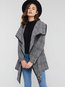 Shawl Collar Long Elegant Woolen Fabric Stringy Selvedge Coat (Style V201756)