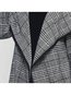 Shawl Collar Long Elegant Woolen Fabric Stringy Selvedge Coat (Style V201756)