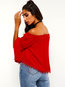 Off The Shoulder Short Date Night Plain Cotton T Shirt (Style V201759)