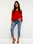 Off The Shoulder Short Date Night Plain Cotton T Shirt (Style V201759)