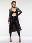 Long Slim Colorful Polyester Sequin Coat (Style V201766)
