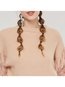 Round Neck Short Loose Plain Tassel Sweater (Style V201768)