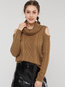 Standard Slim Date Night Plain Woolen Fabric Sweater (Style V201769)