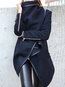 Heap Collar Long Fashion Nylon Zipper Coat (Style V201784)