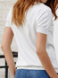 Turtleneck Short Fashion Plain Knitted T Shirt (Style V201793)