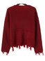 Short Fashion Plain Knitted Tassel Sweater (Style V201805)