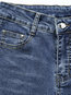 Ankle Length Date Night Button Denim Plain Jeans (Style V201809)