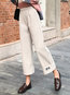 Ankle Length Loose Fashion Polyester Plain Pants (Style V201813)