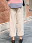 Ankle Length Loose Fashion Polyester Plain Pants (Style V201813)