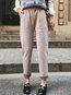 Loose Fashion Pockets Polyester Plain Pants (Style V201814)