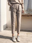 Ankle Length Slim Elegant Pockets Polyester Pants (Style V201821)