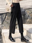 Mid-Calf Loose Elegant Pockets Polyester Pants (Style V201822)