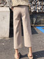 Mid-Calf Loose Elegant Pockets Polyester Pants (Style V201822)