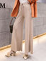 Ankle Length Loose Office Strappy Polyester Pants (Style V201827)