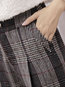 Ankle Length Loose Office Pattern Plaid Pants (Style V201828)