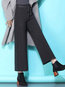 Ankle Length Loose Office Pockets Polyester Pants (Style V201834)