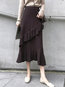 Mid-Calf Loose Elegant Knitted Plain Skirt (Style V201836)