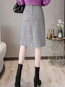 Knee Length Slim Elegant Pattern Polyester Skirt (Style V201838)