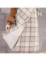 Asymmetrical Office Pattern Polyester Plaid Skirt (Style V201844)