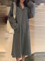 Slow Life Shift Hooded Pockets Polyester Casual Dresses (Style V201846)