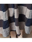 Slow Life Flowy Round Neck Striped Patchwork Casual Dresses (Style V201848)