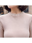 Office Sweater Round Neck Solid Color Ruffle Midi Dresses (Style V201853)