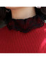 Glamorous Sweater V-neck Ruffle Knitted Midi Dresses (Style V201856)