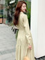 Office A-line Solid Color Patchwork Polyester Work Dresses (Style V201863)