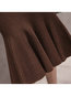 Mid-Calf Mermaid Office Knitted Plain Skirt (Style V201865)