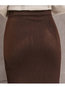 Mid-Calf Mermaid Office Knitted Plain Skirt (Style V201865)