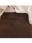 Mid-Calf Mermaid Office Knitted Plain Skirt (Style V201865)