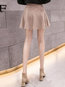 Mini A-line Date Night Knitted Plain Skirt (Style V201866)