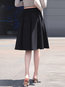 Knee Length A-line Date Night Polyester Plain Skirt (Style V201872)