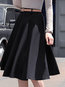 Knee Length A-line Date Night Polyester Plain Skirt (Style V201872)