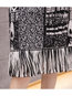 Knee Length Elegant Pattern Knitted Floral Skirt (Style V201885)