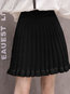 Mini Pleated Elegant Knitted Plain Skirt (Style V201888)