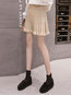 Mini Pleated Elegant Knitted Plain Skirt (Style V201888)
