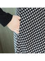 A-line V-neck Plaid Pattern Cotton Midi Dresses (Style V201890)