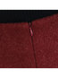 Pencil Elegant Button Polyester Plain Skirt (Style V201892)