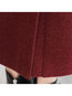 Pencil Elegant Button Polyester Plain Skirt (Style V201892)