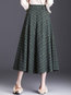 Knee Length A-line Elegant Pattern Plaid Skirt (Style V201896)