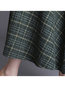 Knee Length A-line Elegant Pattern Plaid Skirt (Style V201896)