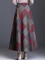 Ankle Length Elegant Pattern Polyester Geometric Skirt (Style V201898)