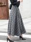 Ankle Length A-line Elegant Pattern Polyester Skirt (Style V201899)